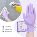 20-300pcs Nitrile Exam Gloves Disposable Purple Lilac Glove Food Grade Sterile Powder Free Protection Gloves for Cooking Clean