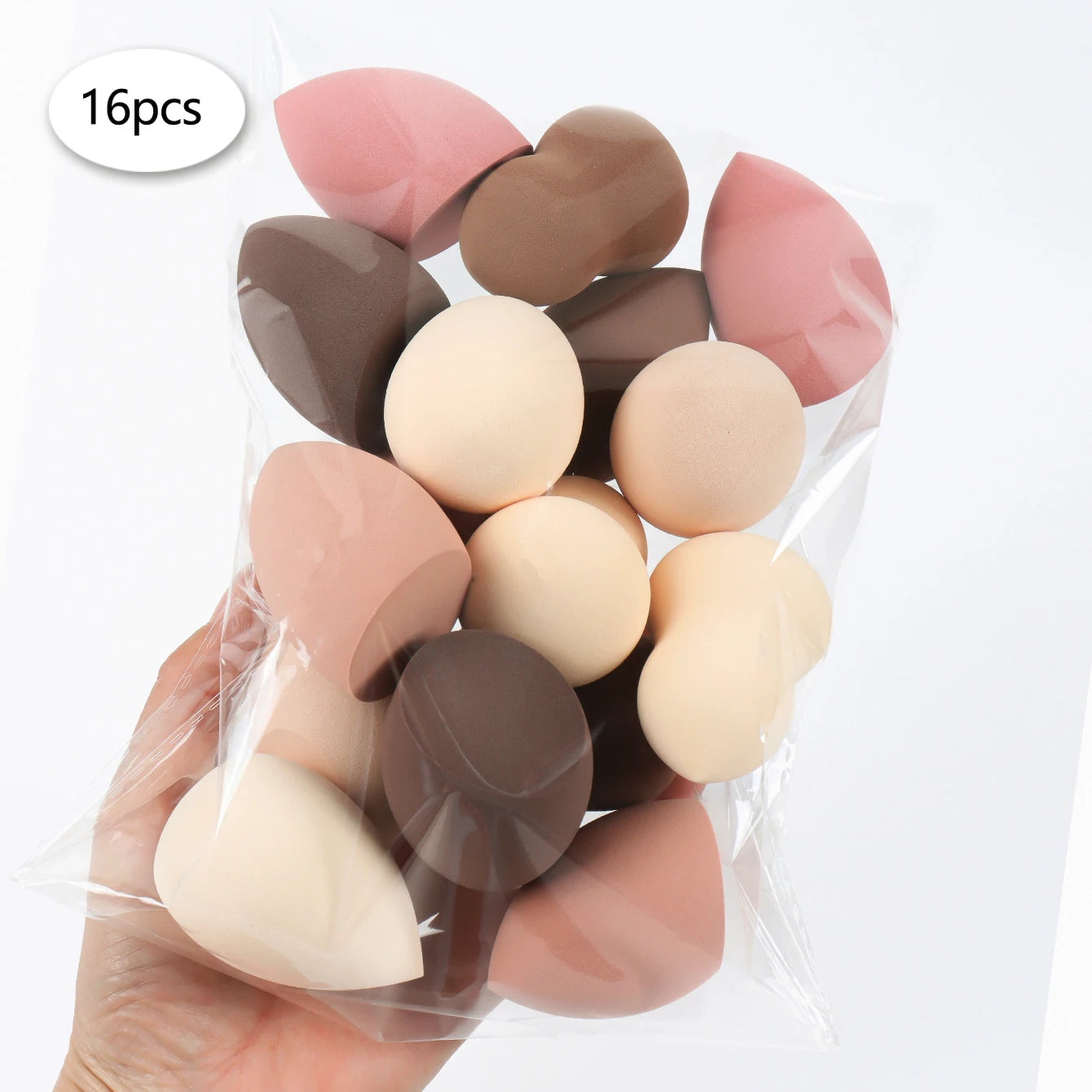 3/8/12/16/24/32/48Pcs Milk Coffee Makeup Sponge, Suitable for Applying and Setting Makeup, Suitable for All Skin Types