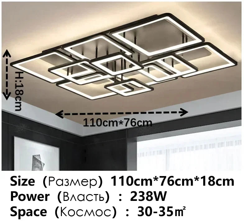 Modern Living Room Acrylic Led Ceiling Lamp Bulb 220v Black Bedroom Study Ceiling Light Home Dining Room Lighting Lustre Fixture