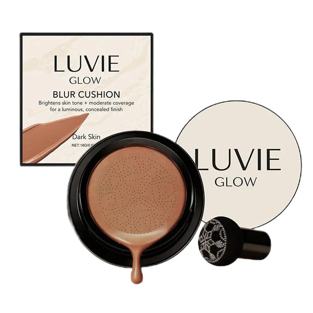 LUVIE GLOW Mushroom Head Air Cushion BB Cream Foundation Cream Face Concealer Moisturizing Waterproof Magic Foundation Makeup
