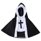 Funny Halloween Cat Cosplay Costumes Dress Up Party Kitten Jesus Nun Clothes for Small Medium Dogs Cats Puppy Pet Accessories
