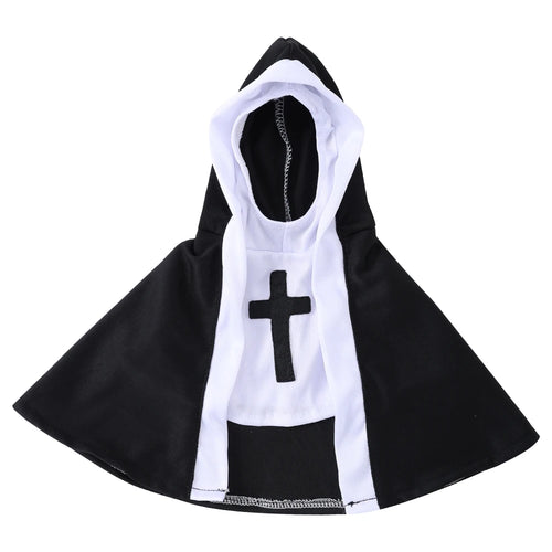 Funny Halloween Cat Cosplay Costumes Dress Up Party Kitten Jesus Nun Clothes for Small Medium Dogs Cats Puppy Pet Accessories