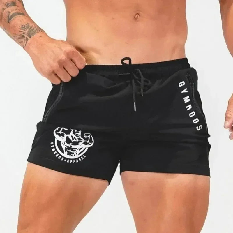 2026 Summer Fitness Training Jogging Short Pants Male Beach pants men zipper pocket Sports Shorts Men Gym Workout Running Shorts