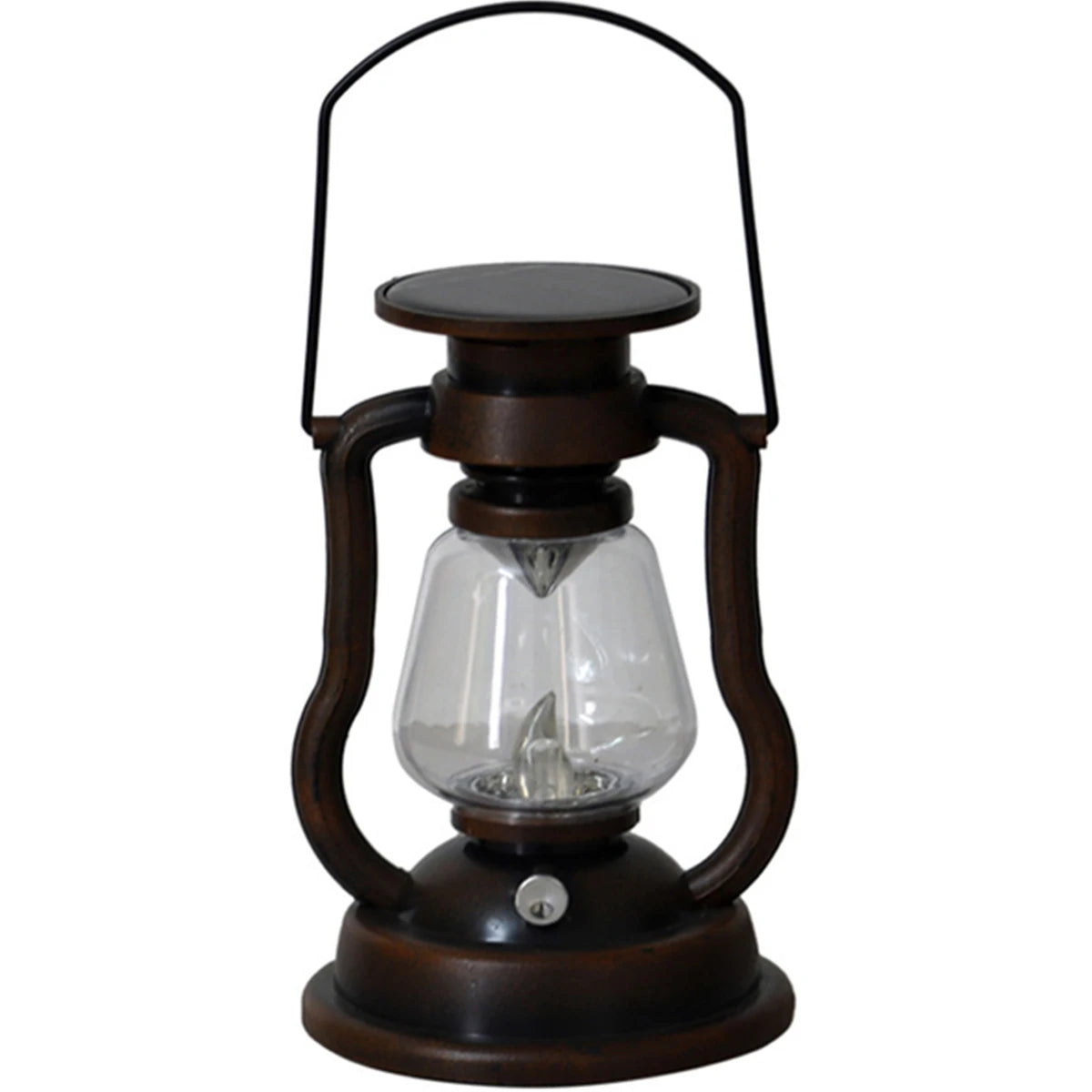 Vintage Lantern LED Decorative Solar Light Flickering Flame Hanging Lantern Retro Rustic Kerosene LED Oil Lamp Halloween Decor