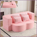 78" Convertible Sofa Bed, Full Size Sleeper Couch, Pink