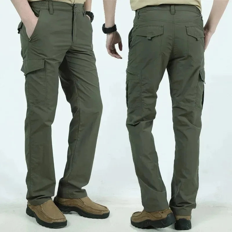 Summer Leisure Light Army Military Pants Men's Outdoor Waterproof Special Police Combat Military Camouflage Pants Cargo Camping
