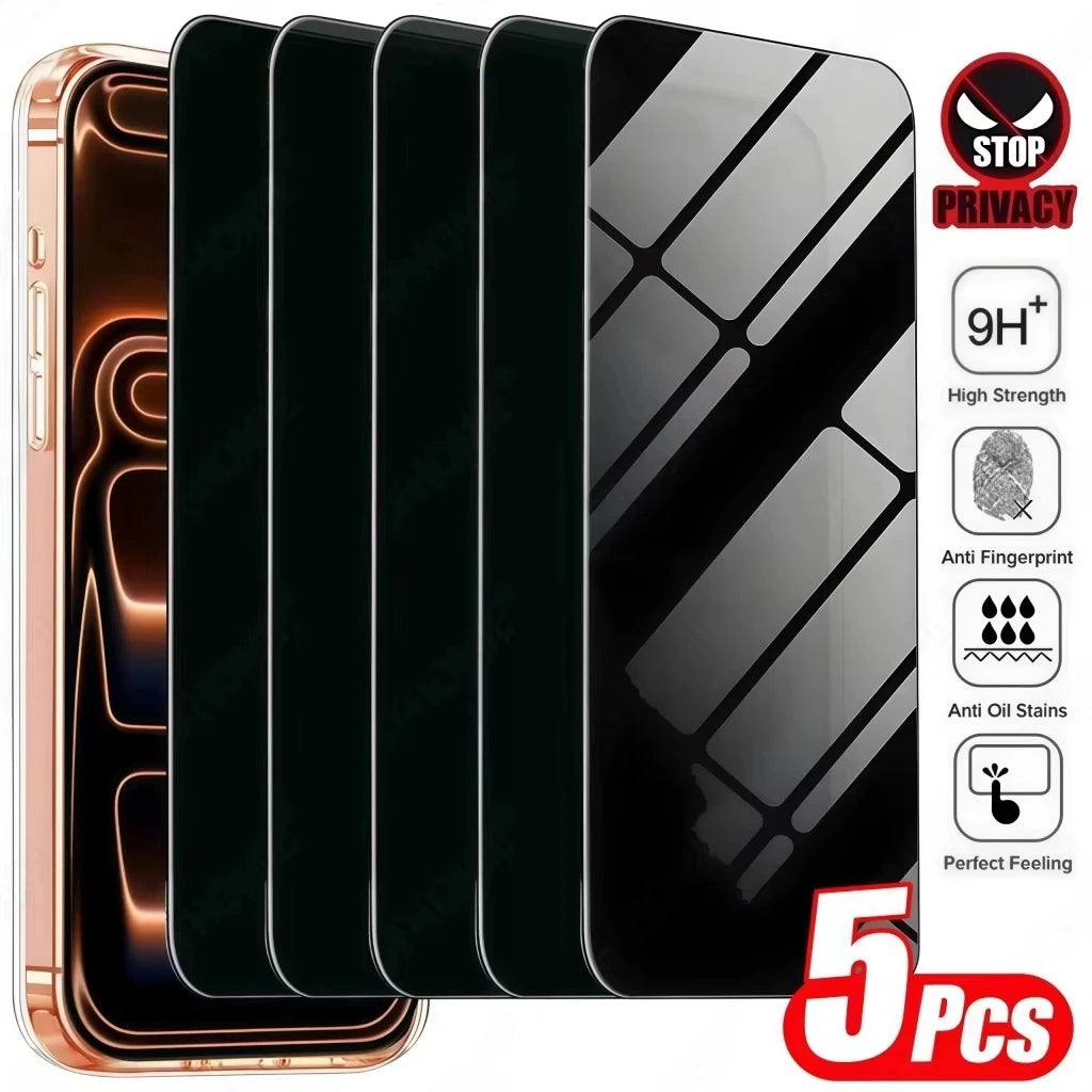 1-5PCS Full Cover Privacy Screen Protector For iPhone 17 Pro Max Air 16 17promax  iPhone17 Anti Spy Protective Tempered Glass