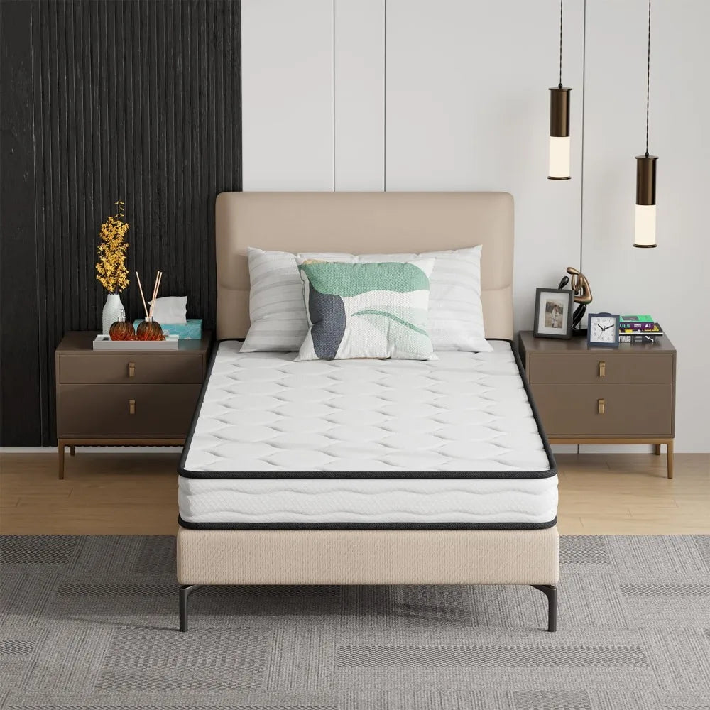 Mattress | Medium Firm Hybrid Mattress | with High-Density Foam and Breathable Cover | Pocket Spring Design Customized