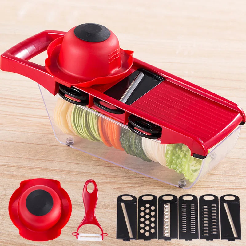 Multifu Vegetable Slicer Portable Vegetable Fruit Slicing Shredding Machine in The Kitchen Potato and Carrot Shredding Machine