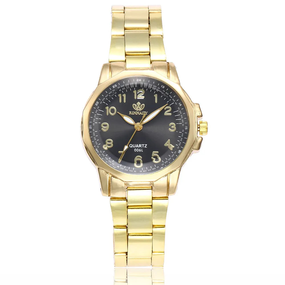 Trendy Unisex Watch New Arrival Quartz Movement Couple Watch Valentine Gift Metal Band Lightweight Stylish Durable Wristwatch