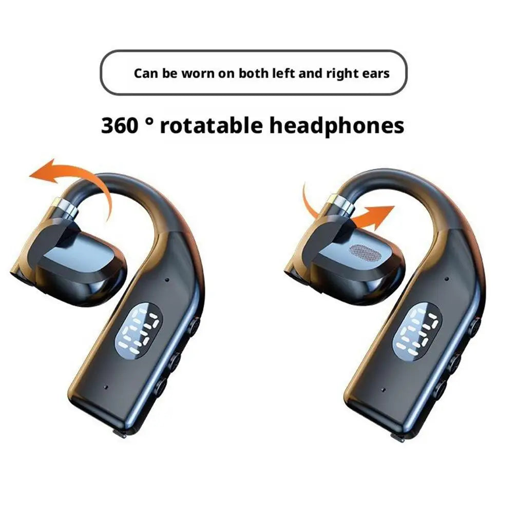 1/2Earhooks Wireless Bluetooth 5.4 Headphones Gaming Sports Headset HiFi Stereo Noise Reduction Earbuds Earphone With Microphone
