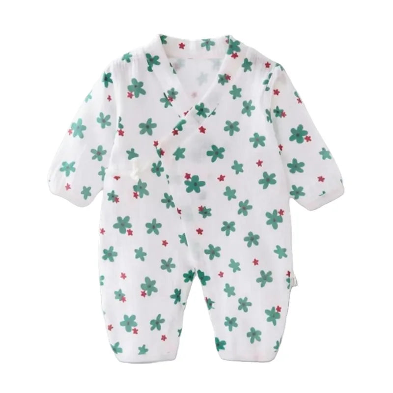 Baby Boys Girls Jumpsuit Clothes Newborn Muslin Cotton Long Sleeve Romper 0-2 Years