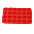 24-Hole Cake Mold Silicone Soap Cookies Cupcake Bakeware Pan Tray Mould Home Mini Muffin Cup 3D Non-stick Jelly&Candy Mold