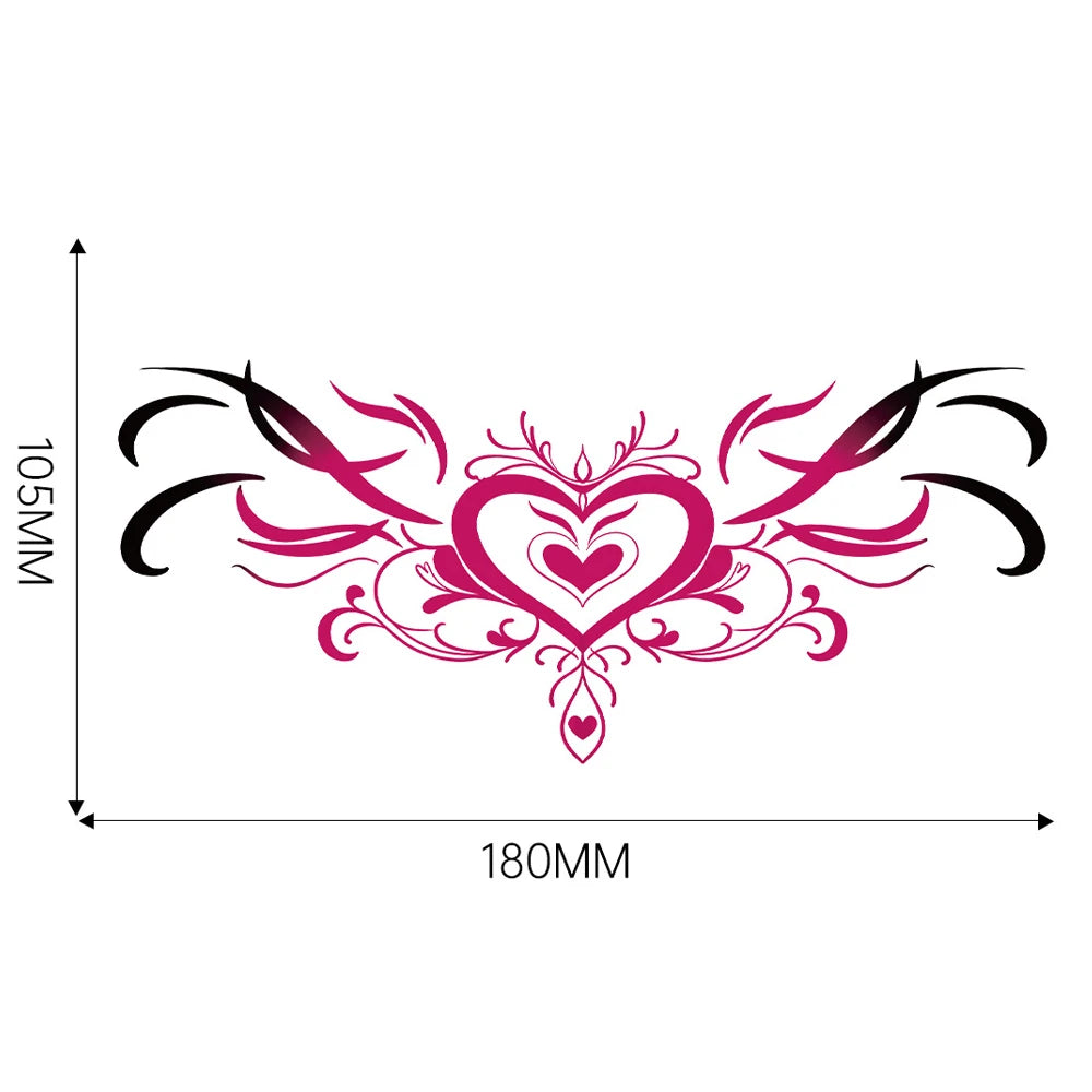 10 Pcs Glow in the Dark Succubus Temporary Tattoo Stickers Long-Lasting Waterproof Fake Tattoos for Women Suitable for Chest And