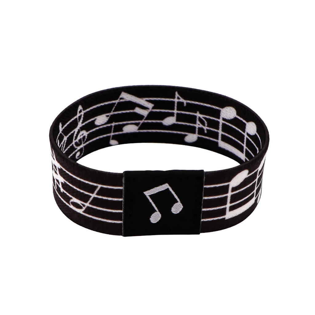 Rainbow Bracelet For Women Men Musical Notes Elastic Sports Wristband Fashion Bangles Jewelry Accessories Gifts