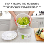 Salad Spinner Lettuce Greens Washer Dryer Drainer Crisper Strainer for Washing Drying Leafy Vegetables Kitchen Tools