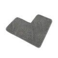 Household Absorbent L-shaped Chenille Bath Mat Washable Non-slip Corner Shower Mat Plush Soft Carpet Bedroom