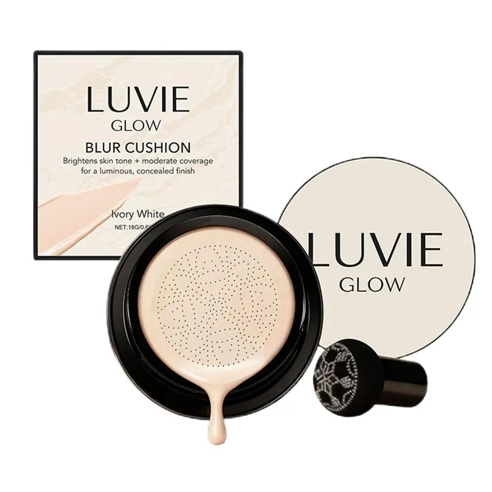 LUVIE GLOW Mushroom Head Air Cushion BB Cream Foundation Cream Face Concealer Moisturizing Waterproof Magic Foundation Makeup