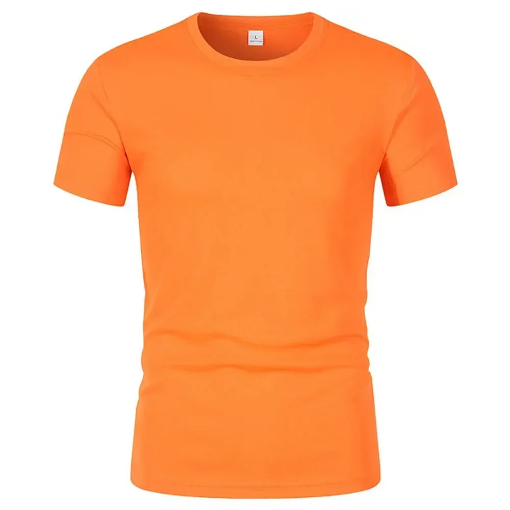 2026 New Running T-shirt Men's Summer Fashion Round Neck Comfortable Breathable Short Sleeve Fitness Exercise Speed Drying Top