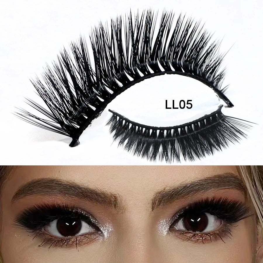 RED SIREN L Shape Cat Eye Lashes New Design Wispy Natural Mink Lashes Korean Makeup Eyelash