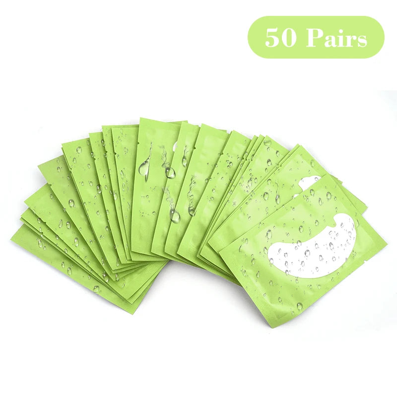 50Pairs U Eye Patches Eyelash Extension Under Eye Pads Makeup Lashes Patch Tip Stickers Pads For Eyelash Extension Supplies