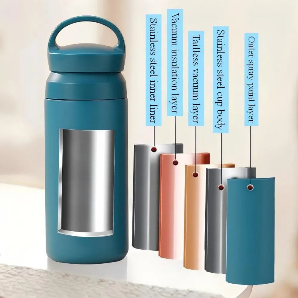 Travel Tumbler Thermos Mug 500ML Stainless Steel Double Wall Tea Coffee Vacuum Flask