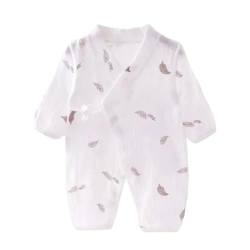 Baby Boys Girls Jumpsuit Clothes Newborn Muslin Cotton Long Sleeve Romper 0-2 Years