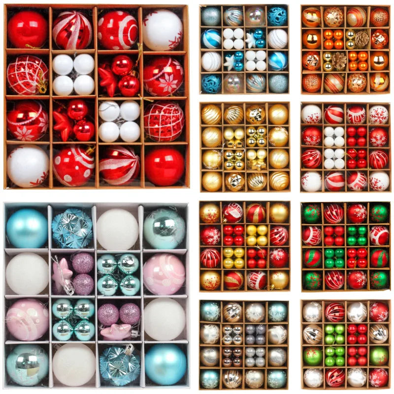 44Pcs 3/6CM Christmas Merry Balls Decoration Xmas Tree Hanging Ornament Party Home Room Decor Holiday Navidad New Year 2026 Gift
