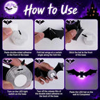 Glow in The Dark 3D Bat Wall Stickers Removable PVC Halloween Decor with 3 Sizes Easy Peel Stick for Windows Home Party Supply
