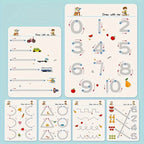 Reusable magic tracking workbook, suitable for children, drawing and control training, thick lines, educational diary, notebook