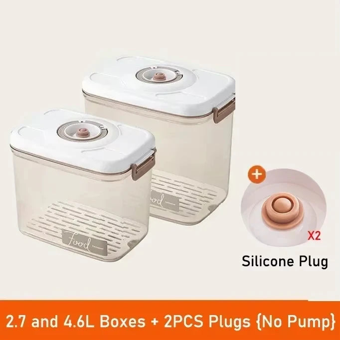Vacuum Food Storage Box Fresh-Keeping Canister Sealed Storage Container Large Capacity Food Dispenser  Kitchen Storage Box