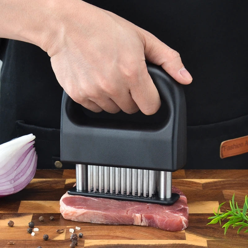 1PCS 48-pin Meat Tenderizer Stainless Steel Steak Tenderizer Kitchen Tools BBQ Beef Floss Needles Meat Stick Meat Patty Maker