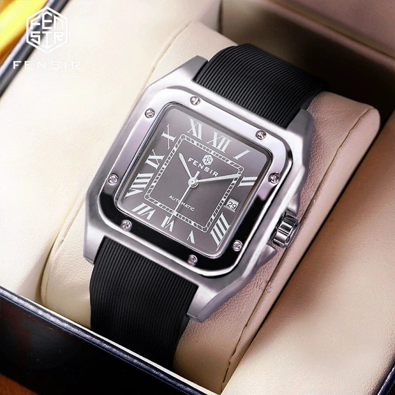 New Square Business Men's Watch in European, American, Japanese, and Korean Style, Party Gift Watch, Fashionable Casual Versatile Personality Quartz Watch for Young Men, Students, and Social Guys, the Best Gift for Him
