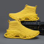 Men's Outdoor Sports Shoes - High-Top Sports Shoes Are Novel and Fashionable, Non-Slip and Durable, Suitable for All Seasons,