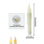 6pcs LED Taper Candle Lights, Flameless Floating Candles Battery Operated Window Candles for Christmas Wedding Birthday Party