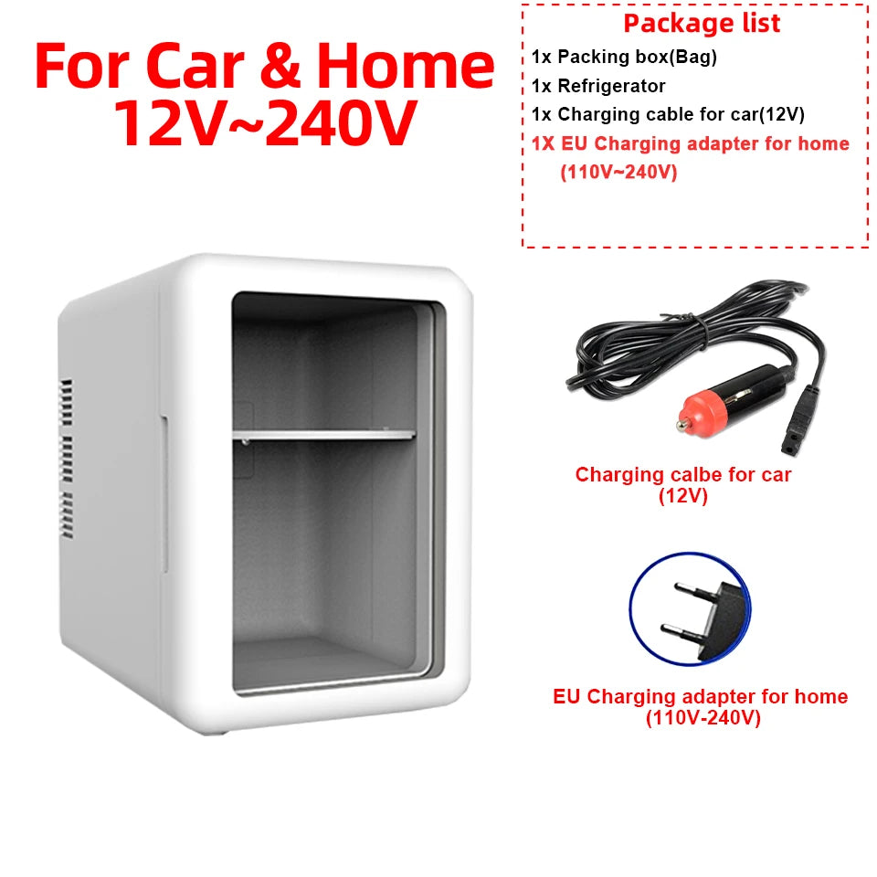 4L Mini Beauty Refrigerator With Cooling And Heat  Both Car Home Use Refrigerated Storage For Skincare Products To Keep Fresh