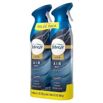Air Freshener Spray - Ocean Scent - 8.1 Oz: Aerosol, Dye-Free, Phthalate-Free, Suitable for Indoor Spaces