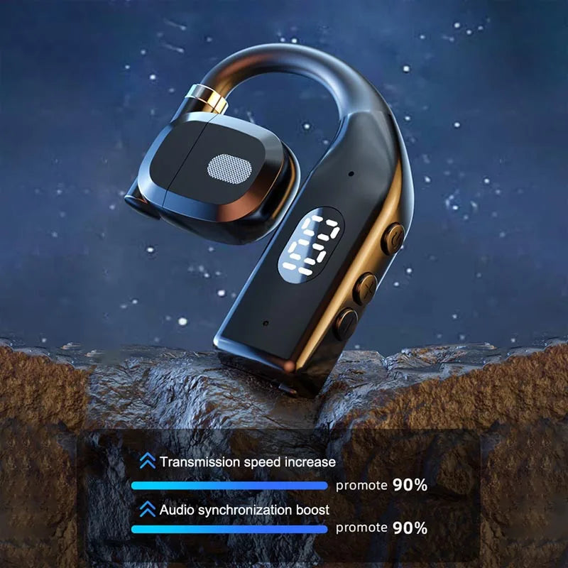 Earhooks Wireless Bluetooth 5.4 Headphones Gaming Sports Headset HiFi Stereo Noise Reduction Earbuds Earphone With Microphone