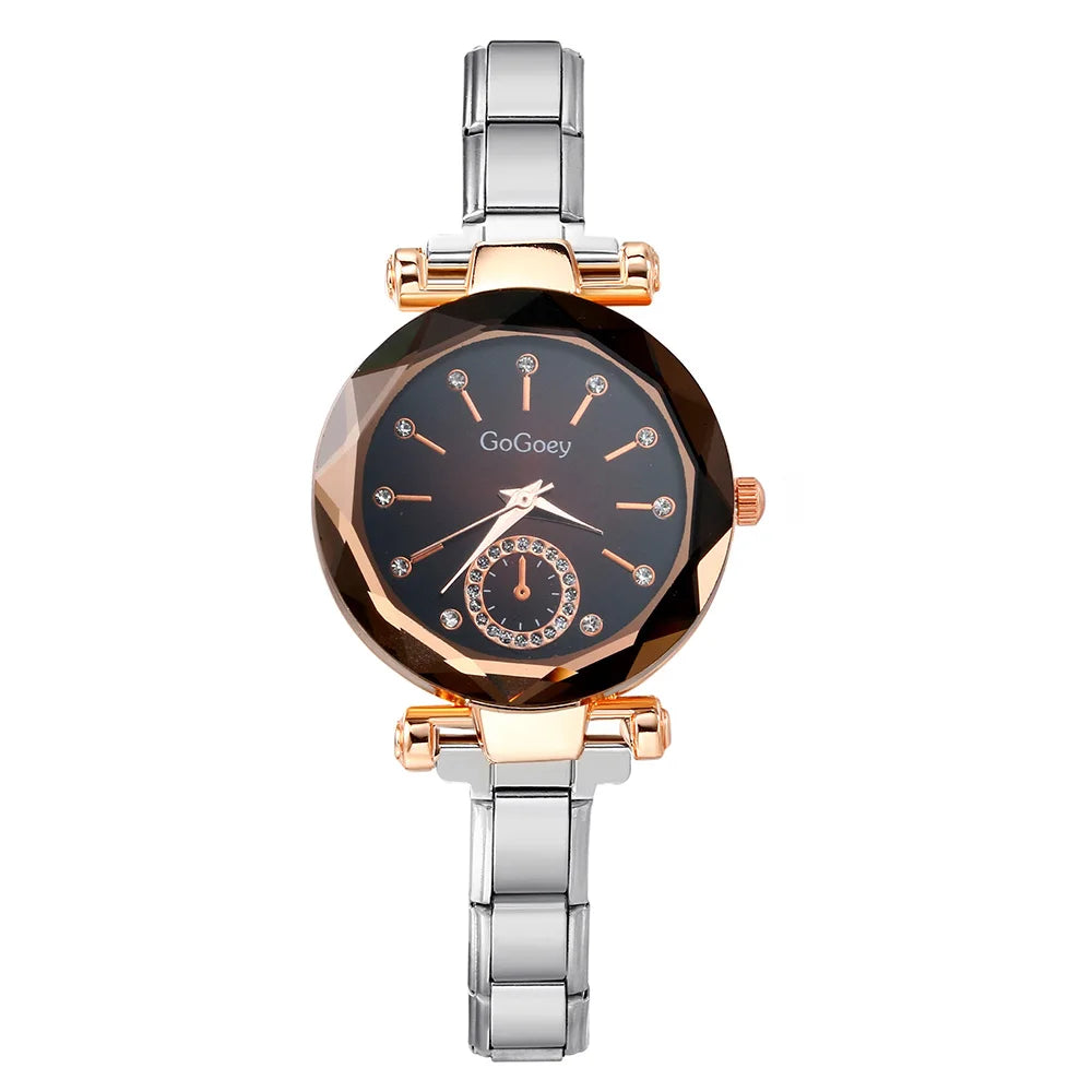 Design Luxury High Class Feeling Women Men Quartz Watch Stainless Steel Strap Width 9mm Trendy Trend Everyday Couples Gifts