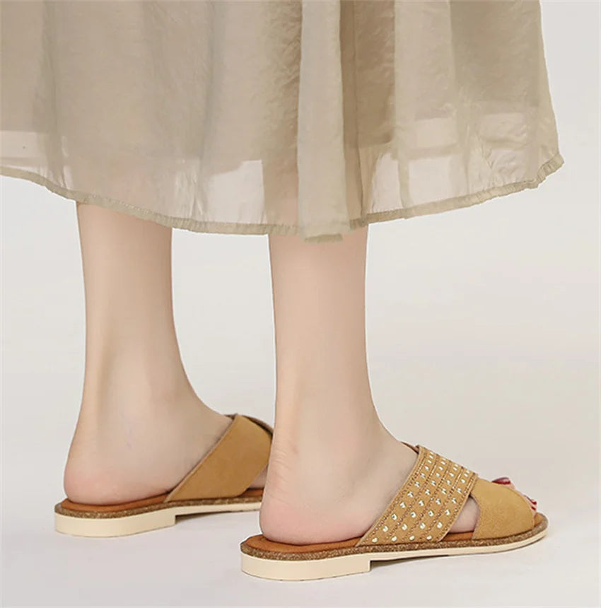 Summer Sandals Shoes for Woman Fashion Outdoor Flat Slippers Sandals Open Toe Casual Beach Slides Shoes Zapatos Para Mujer тапоч