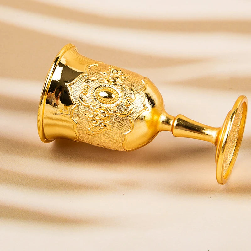 1pcs Wine Cup 30ML Wine Glasses Champagne Glasses Beverage Goblet Cocktail Cup Gold Vintage