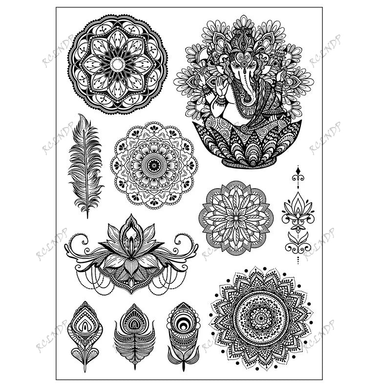 Waterproof Temporary Tattoo Sticker Sexy Lace Bow Knot Flower Arm Leg Body Art Flash Tatoo Fake Tatto for Men Women