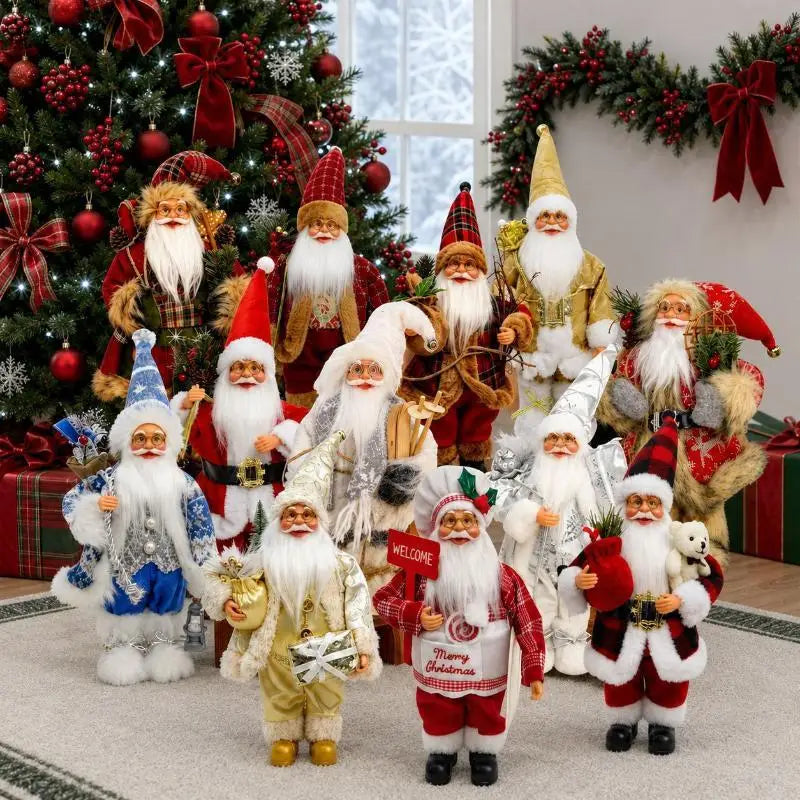 2026 Christmas Decoration For Home Santa Claus Plush Doll 30cm Navidad Party Decor Xmas Ornaments New Year Gift