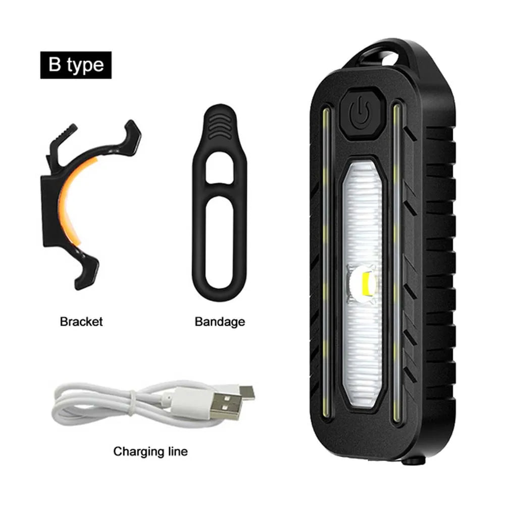 LED Red Blue Shoulder Police Light with Clip USB Charging Flashing Warning Safety Flashlight Torch Bike Warn LANTERN Light