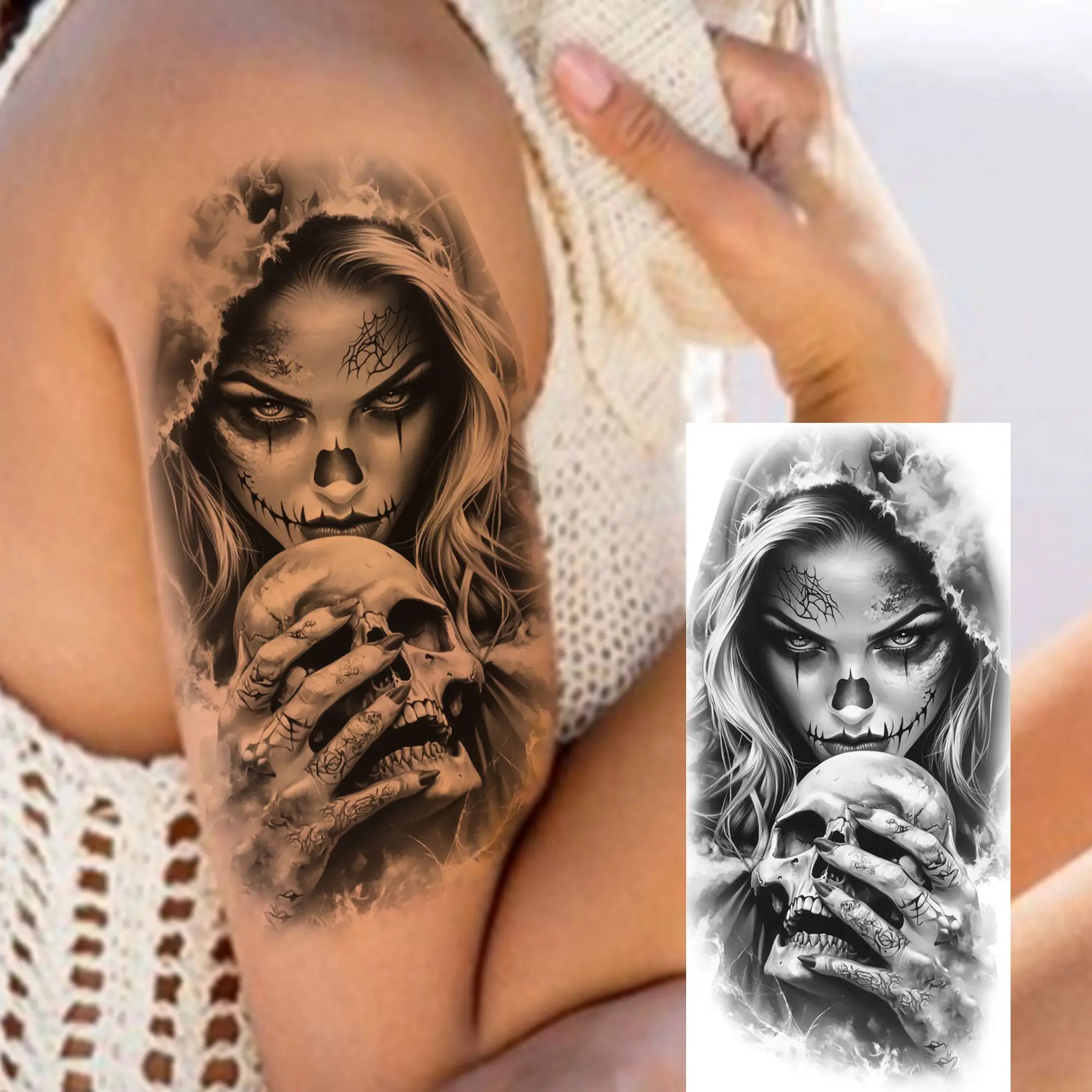 1 Sheet Trendy Cool Robber Gangster Temporary Tattoos For Adults Bad Guy Rebel Tatoos Waterproof Realistic  Fake Tattoo Stickers