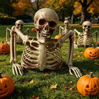 Horror Half Body Skeleton Ornament Halloween Buried Skull Bones Decor Graveyard Prop Desktop Outdoor Party Decor Supplies 2027
