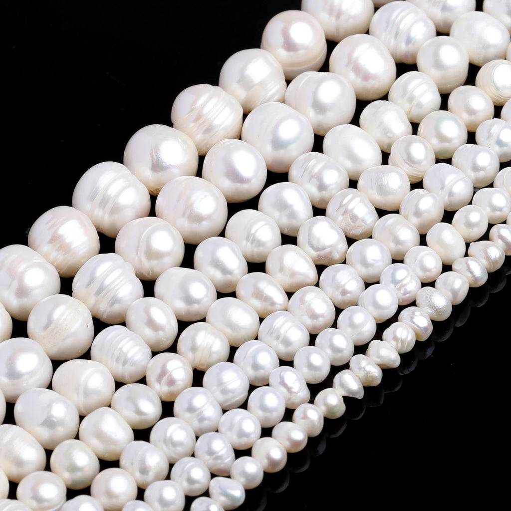 3-11mm White Natural Fresh Water Pearl Round Shape Loose Beads For Jewelry Making DIY Bracelets Necklaces Gifts Accessories