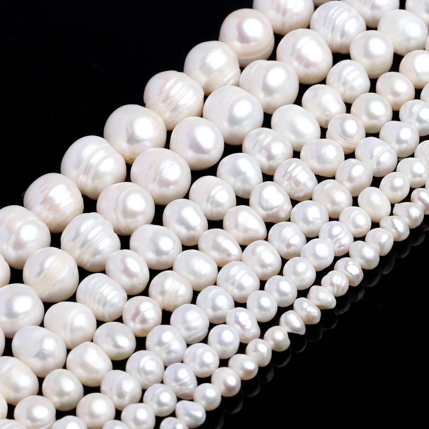 3-11mm White Natural Fresh Water Pearl Round Shape Loose Beads For Jewelry Making DIY Bracelets Necklaces Gifts Accessories