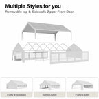 20x30 Party Tent, Heavy Duty Waterproof Canopy with Removable Sidewalls & Roll-Up Door, Large White Event Shelter, Customized