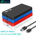USB 3.0 HDD Enclosure 2.5 inch SATA SSD Hard Drive Case 5Gbps Transfer Speed Mobile External Housing Hard Disk Boxs For Laptop